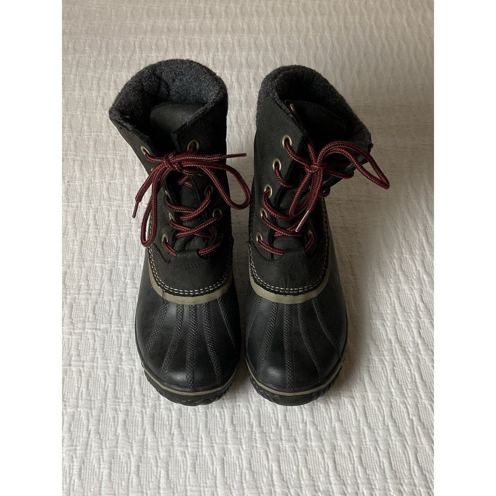 Women's Shoes Sorel SLIMPACK II LACE Winter Boots 1702251010 BLACK KETTLE Sz 9